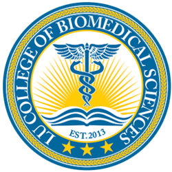 Seal of the LU College of Biomedical Sciences, representing the starting point of the Larkin University to WAUSM Pathway.