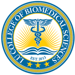 Seal of the LU College of Biomedical Sciences, representing the starting point of the Larkin University to WAUSM Pathway.